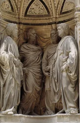 I Quattro Coronati, do nicho da guilda dos pedreiros e carpinteiros, c.1415 (mármore)